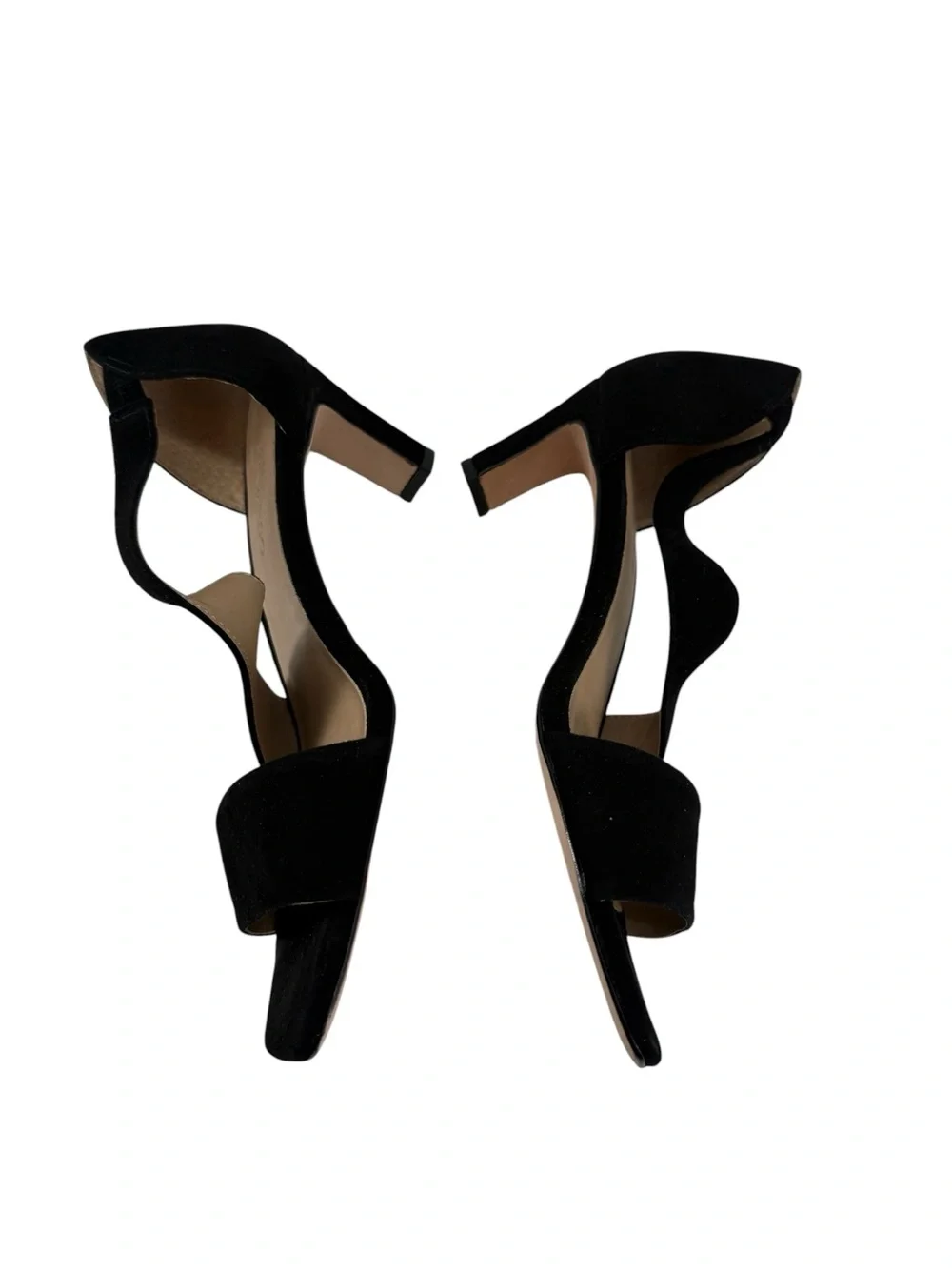Bernardo Camille Heels in Black Kid Suede Leather Heel Anthropologie Women’s 7.5